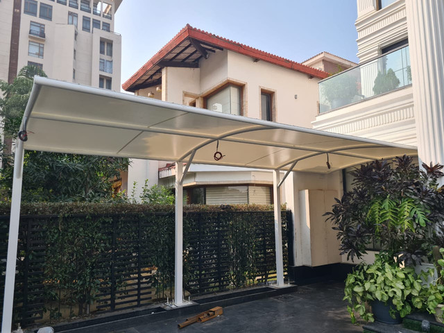 Modern Courtyard Tensile Car Shed