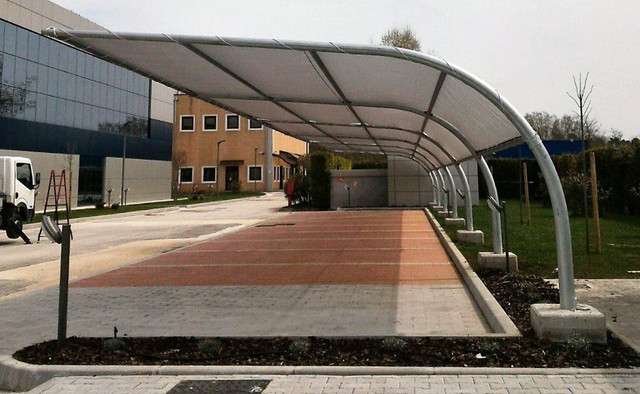 Dual Bay Cantilever Parking Shed